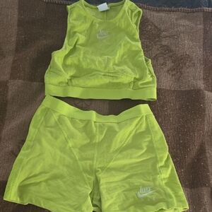 Nike Neon Green Athletic Set